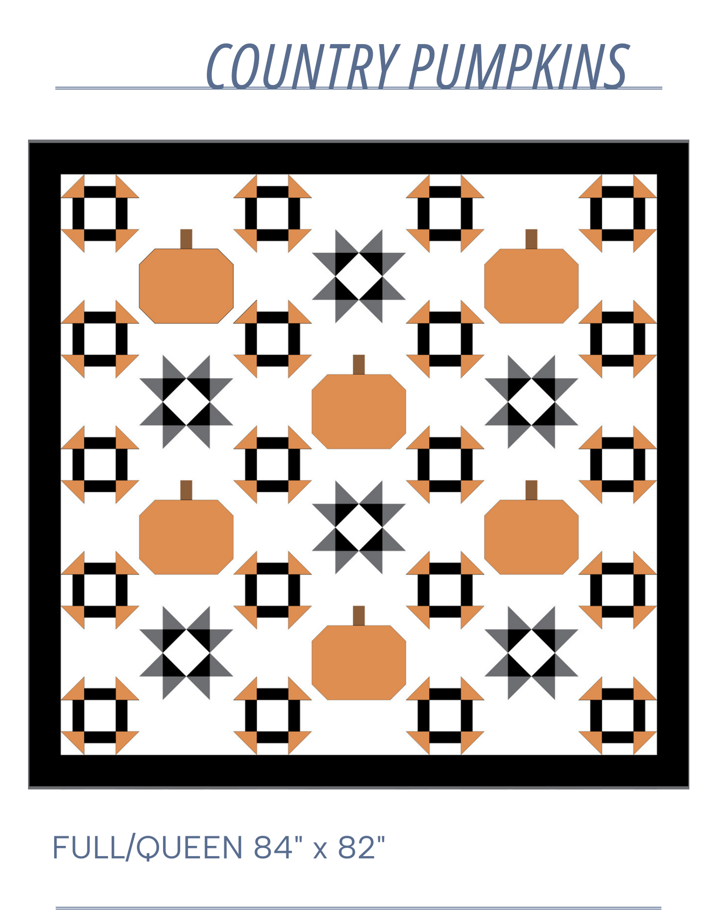 Country Pumpkins Digital Quilt Pattern