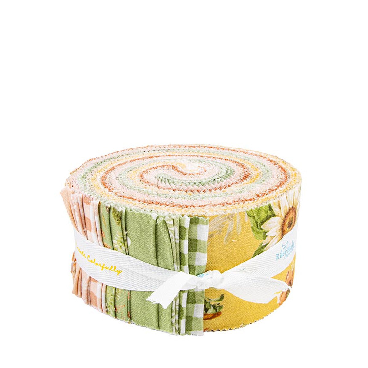 Sunflower Whispers Rolie Polie 40 piece 2.5-inch Strips Jelly Roll Riley Blake Designs RP-16670-40 quilt fabric by Lisa Audit
