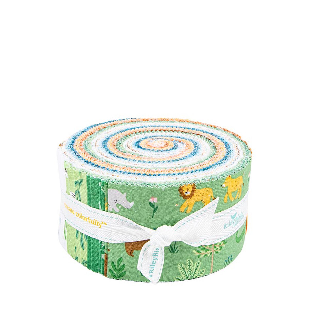 Two by Two Rolie Polie 40 piece 2.5-inch Strips Jelly Roll Riley Blake Designs RP-16680-40 quilt fabric by Cayla Naylor