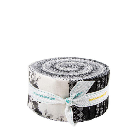 Ink and Ivory 40 piece 2.5-inch Strips Jelly Roll Riley Blake Designs RP-16910-40 by RBD Designers