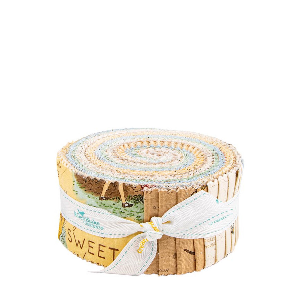 Winnie The Pooh  Rolie Polie 40 piece 2.5-inch Strips Jelly Roll Riley Blake Designs RP-16190-40 quilt fabric