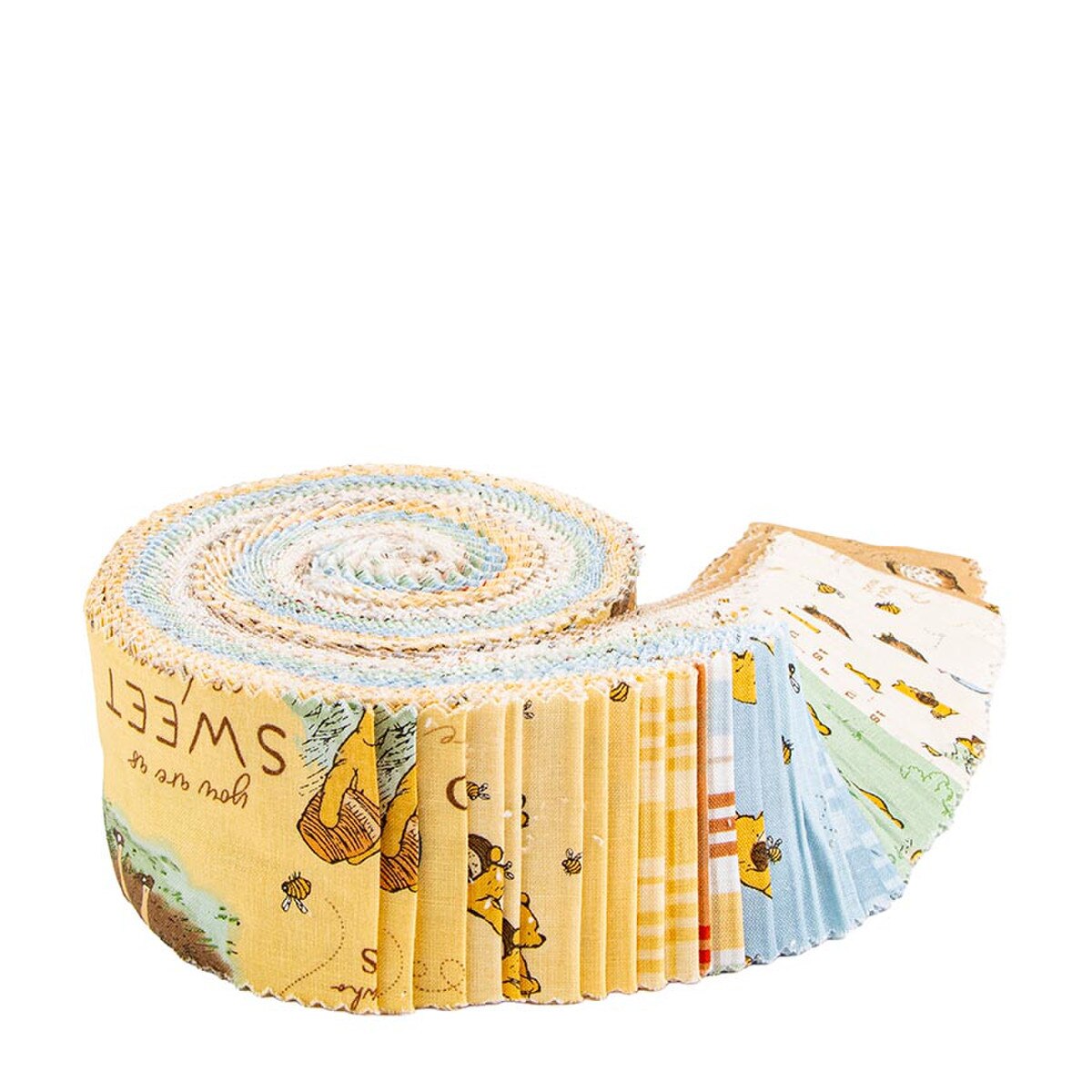Winnie The Pooh  Rolie Polie 40 piece 2.5-inch Strips Jelly Roll Riley Blake Designs RP-16190-40 quilt fabric