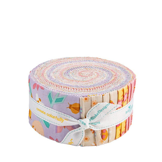 Patchwork Rolie Polie 40 piece 2.5-inch Strips Jelly Roll Riley Blake Designs RP-17240-40 quilt fabric by Liza Taylor