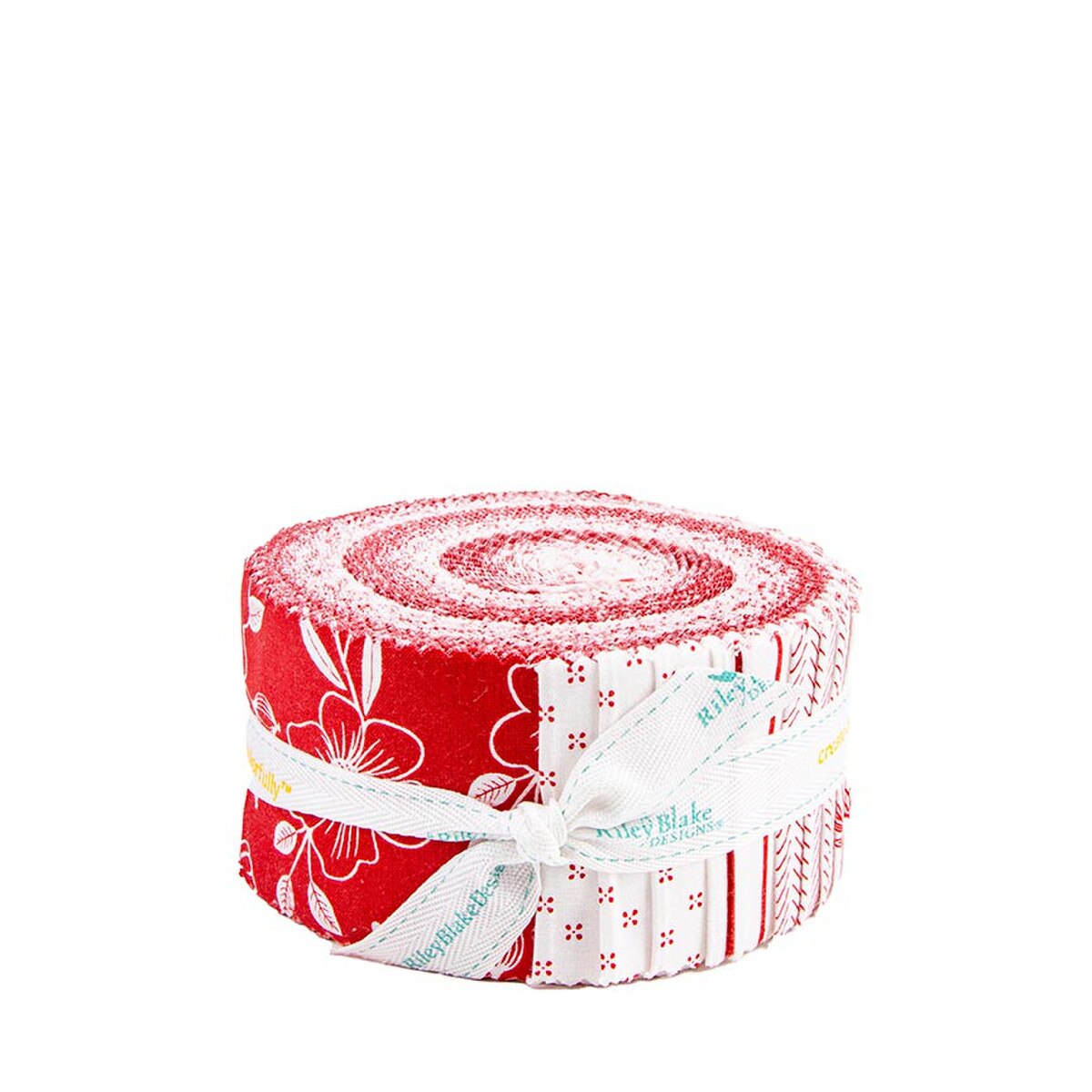Radiant Ruby Rolie Polie 40 piece 2.5-inch Strips Jelly Roll Riley Blake Designs RP-17260-40 quilt fabric by Dani Magstad