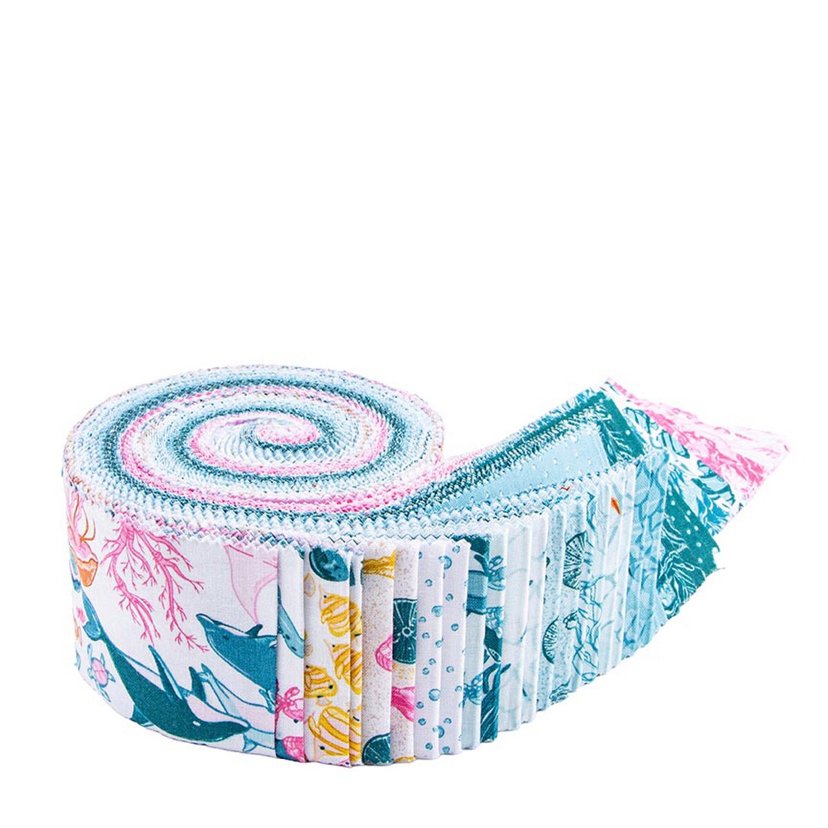 Riley Blake Reef 40 piece 2.5-inch Strips Jelly Roll RP-17270-40 by Corinne Wells