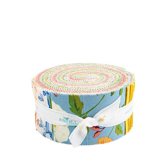 Virginia Rose 40 piece 2.5-inch Strips Jelly Roll Riley Blake Designs RP-16970-40 by Katherine Lenius