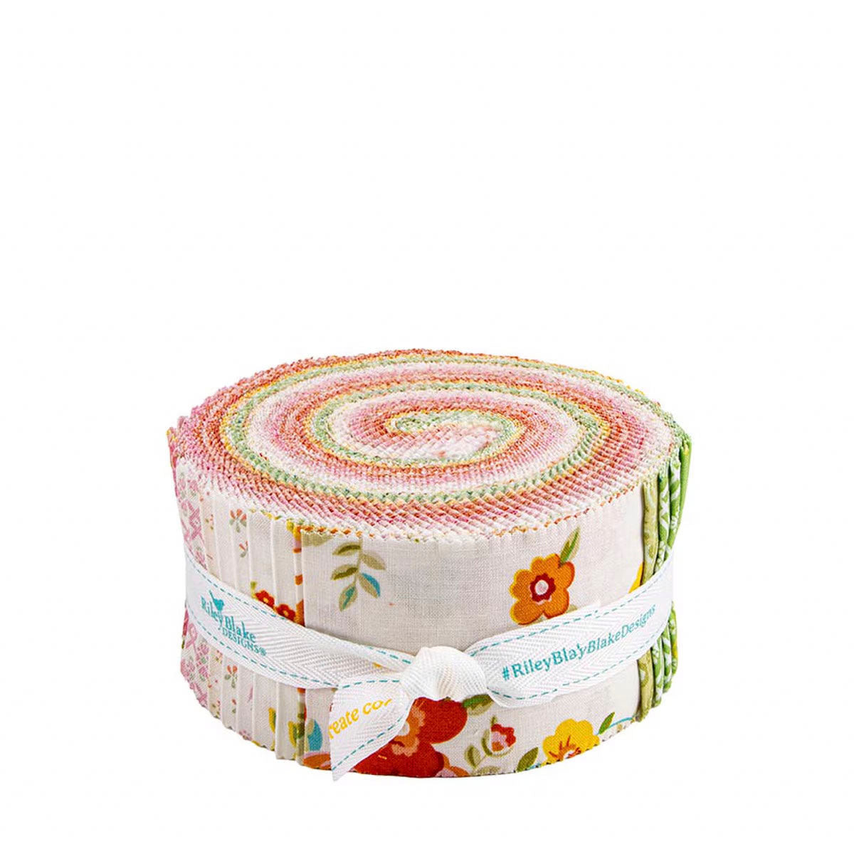 Riley Blake Peach Cobbler 40 piece 2.5-inch Strips Jelly Roll RP-17420-40 by Lily Ashbury