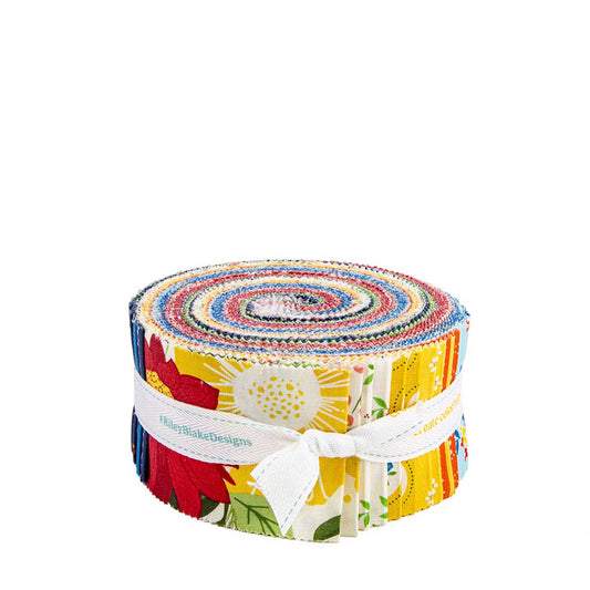 Riley Blake Summer's in Town 40 piece 2.5-inch Strips Jelly Roll RP-17530-40 by Sandy Gervais