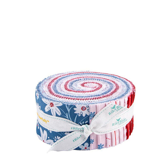 Riley Blake Firework Fields 2 1/2" Rolie Polie Strips Jelly Roll RP-17580-40 by Gracey Larson