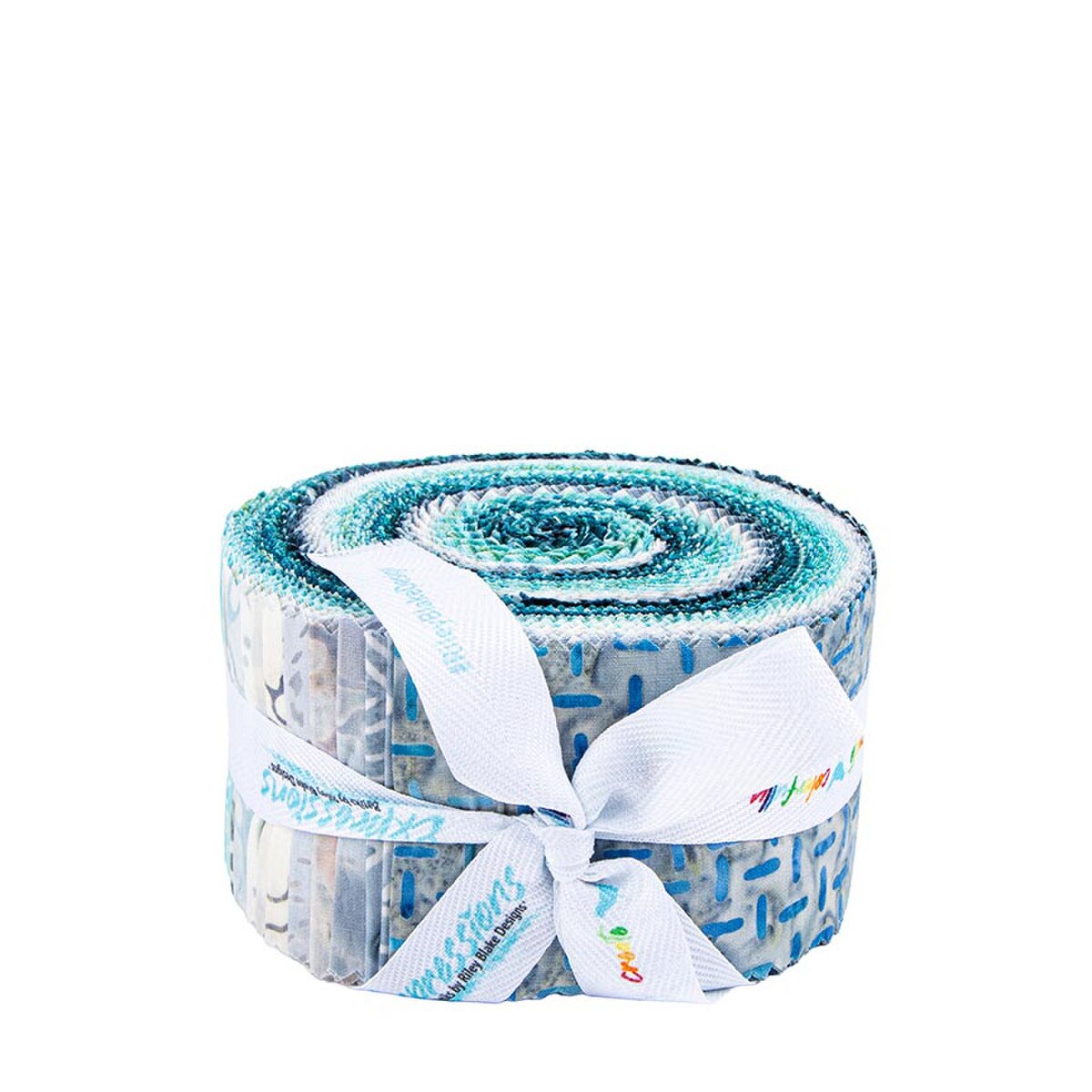 Riley Blake Batiks Silver Shores 40 piece 2.5-inch Strips Jelly Roll RP-17270-40&nbsp;