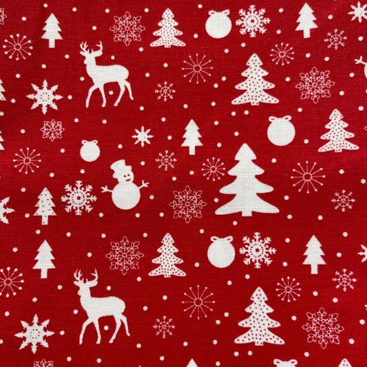 Red Deer Park Backing for Christmas Brick kit, 4 yards