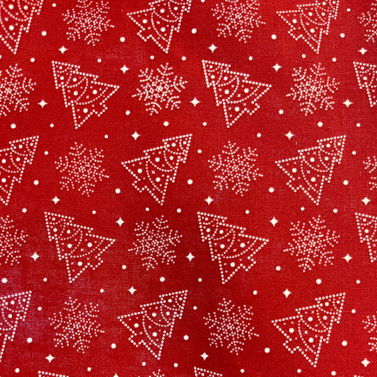 Red Trees Backing for Christmas Brick kit, 4 yards