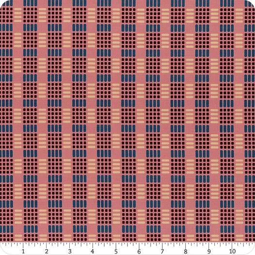 Geometry Parallel Plum backing by Ruby Star for Plaidy Cake quilt, 4 yards