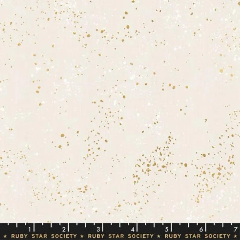 Ruby Star Gold Speckled fabric End of Bolt 1 yard 16 inch remnant 100% cotton quilting fabric
