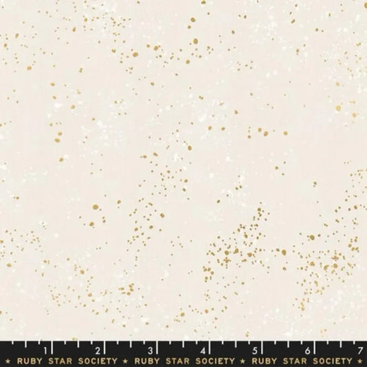 Ruby Star Gold Speckled fabric End of Bolt 1 yard 16 inch remnant 100% cotton quilting fabric