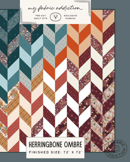 Herringbone Ombre Digital Quilt Pattern