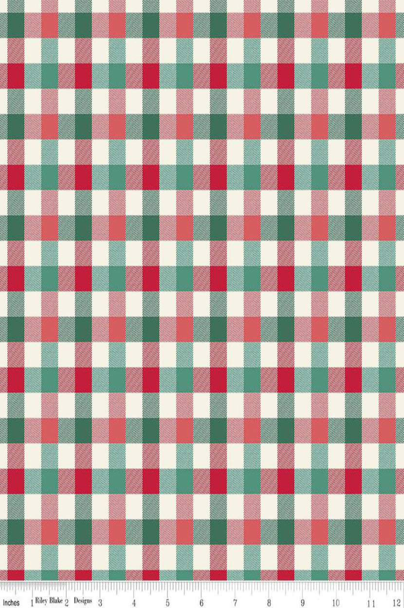 Plaid backing for Presently quilt kit, 4 1/8 yard