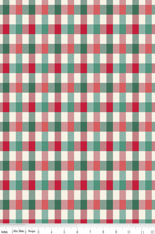 Plaid backing for Presently quilt kit, 4 1/8 yard