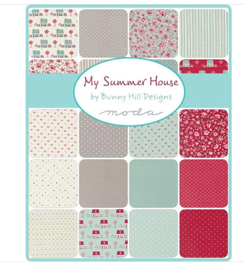 My Summer House Jelly Roll  3040JR Moda Precuts strips Quilt Fabric Bunny Hill Designs