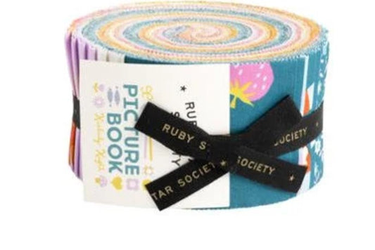 Picture Book Jelly Roll® RS3068JR Ruby Star Precut 100% cotton fabric quilt strips by Moda Kimberly Kight