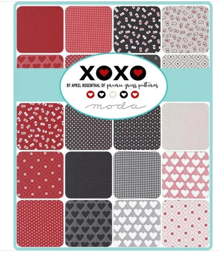 XOXO Jelly Roll  24140JR Moda Precuts Jelly Roll 100% cotton fabric quilt strips by April Rosenthal Prairie Grass