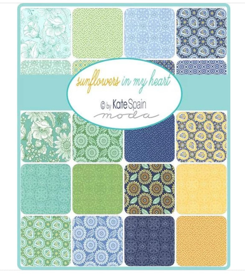 Sunflowers My Heart Jelly Roll 27320JR Moda Precuts