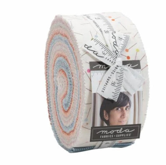 Make Time By Aneela Hoey Jelly Roll 100% cotton fabric quilt 2.5 In. pre cut strips Moda  24570JR