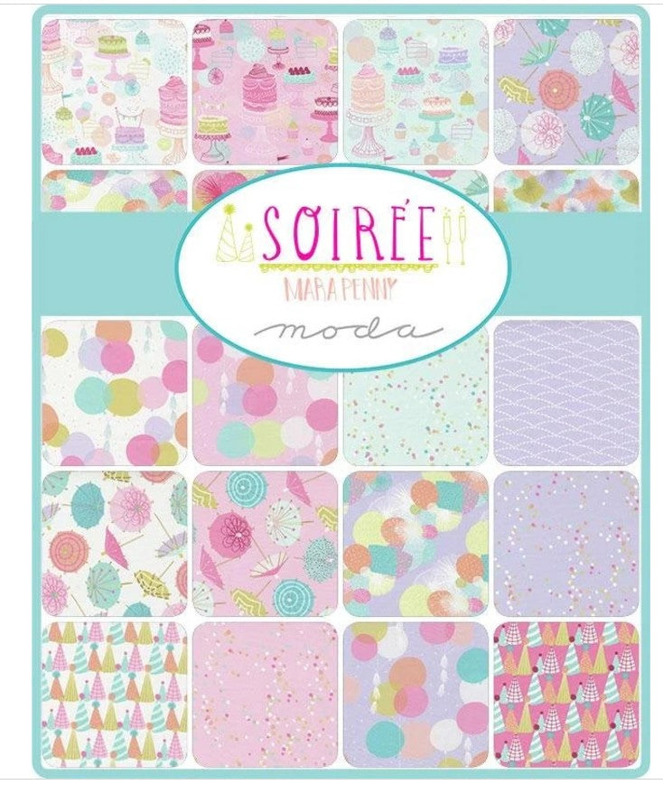 Soiree by Mara Penny precut Jelly Roll 100% cotton fabric quilt strips by Moda 13370JR