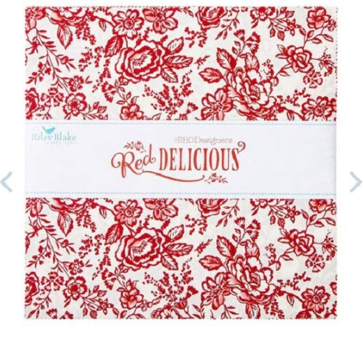 Riley Blake Designs Red Delicious  Fabric 10 Inch Stacker Riley Blake  10-15660-42  precut Stacker  Layer  10 inch squares