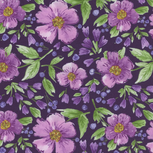 Plum Petals Backing for Patti Quilt Kit, 4 Yards