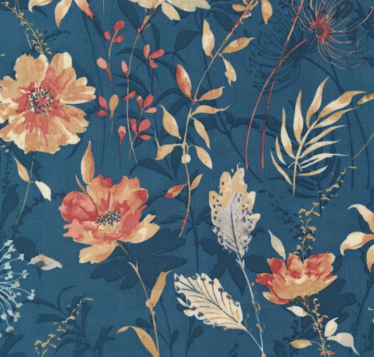Moda Sandalwood Indigo backing for Phoebe quilt, 4 yards