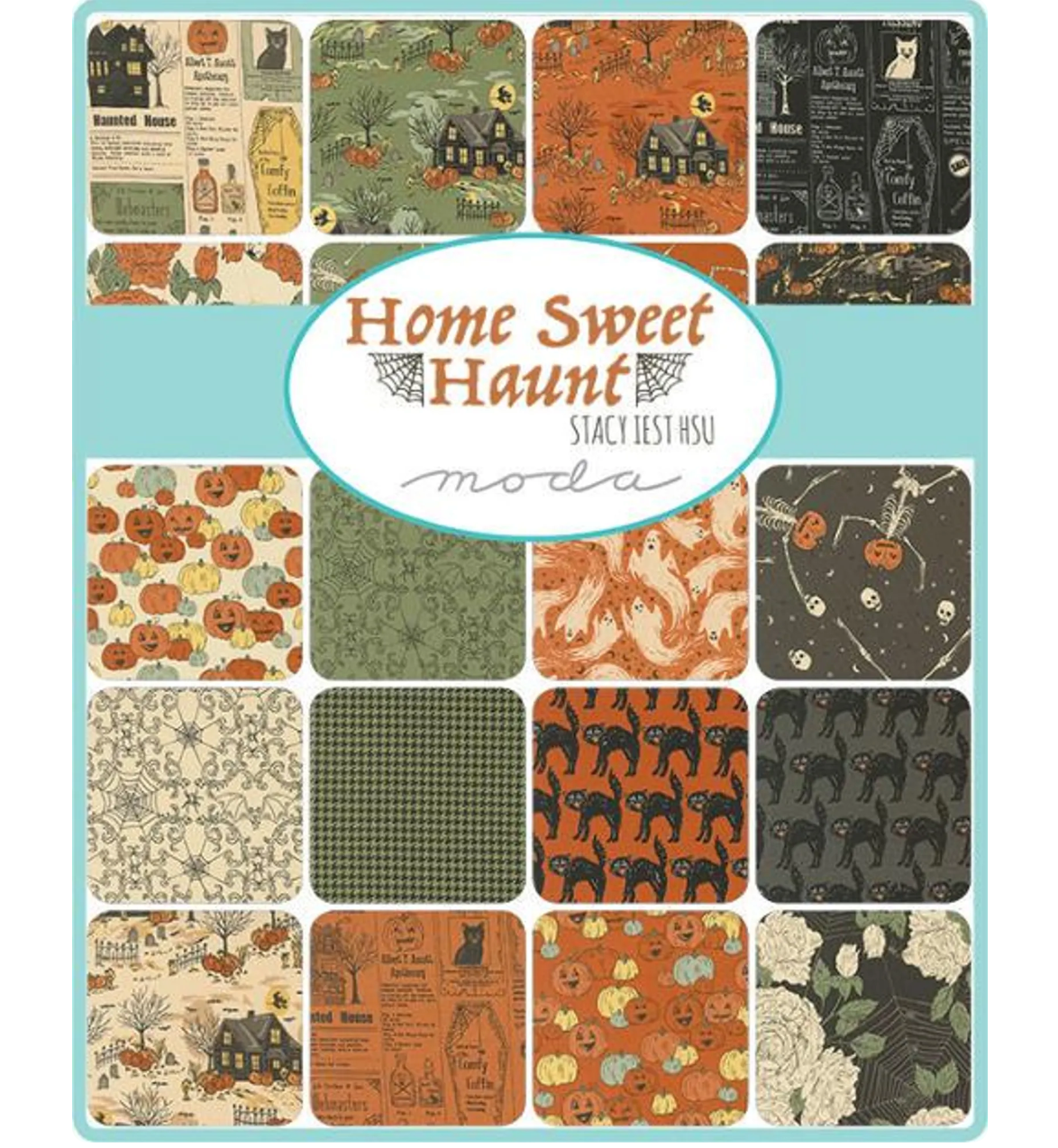 Home Sweet Haunt Jelly Roll  Moda 20910JR precuts by Stacy Iest Hsu