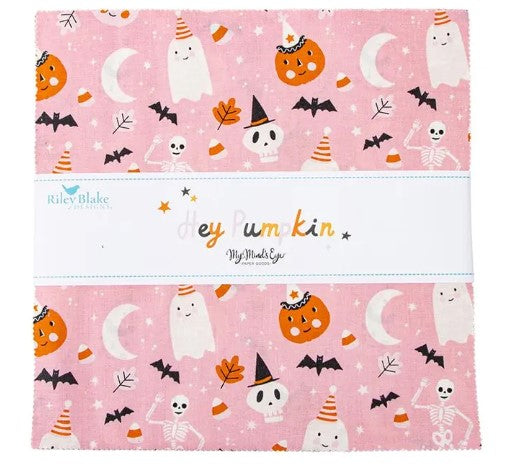 Hey Pumpkin 10" Stacker by My Mind's Eye for Riley Blake Designs, Festive Halloween  precut Stacker  Layer  10 inch squares