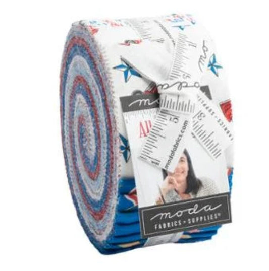 All American by Deb Strain Jelly Roll 100% cotton fabric quilt strips by Moda 56020JR