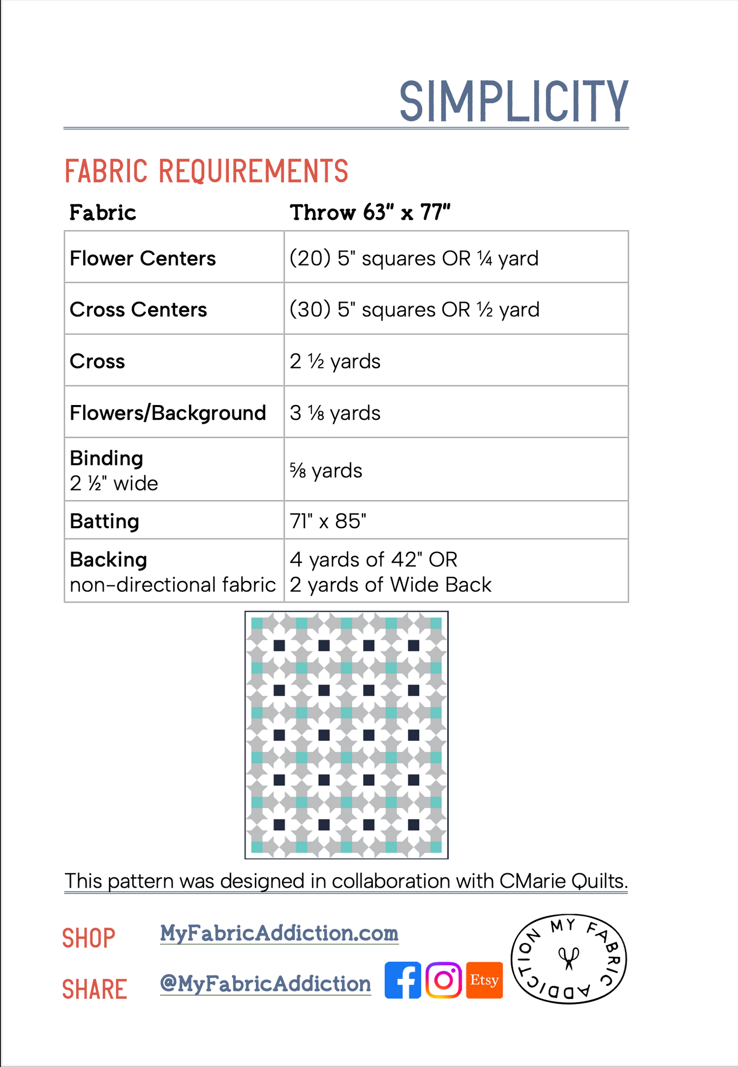 Simplicity Digital Quilt Pattern