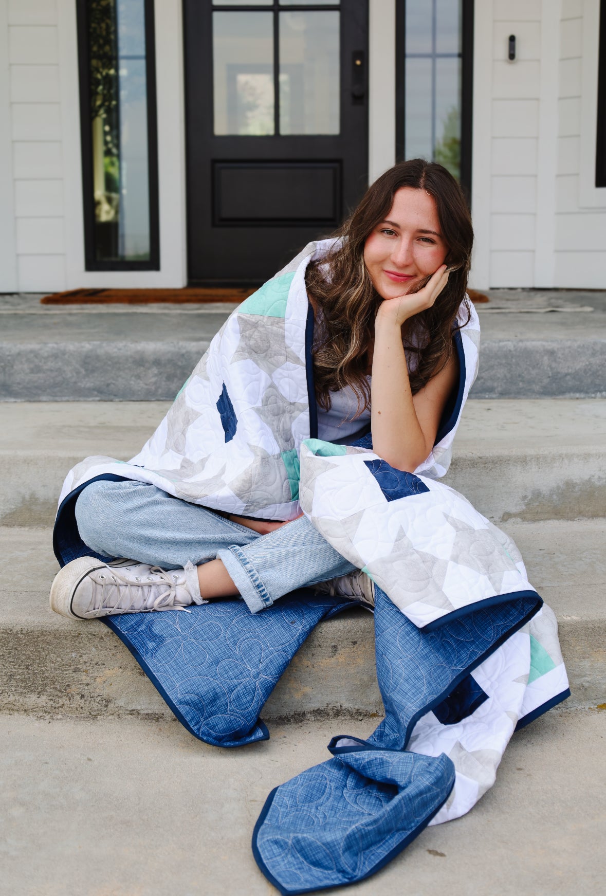 Simplicity Pre-Cut Ready-To-Sew Quilt Kit Featuring Riley Blake Shabby