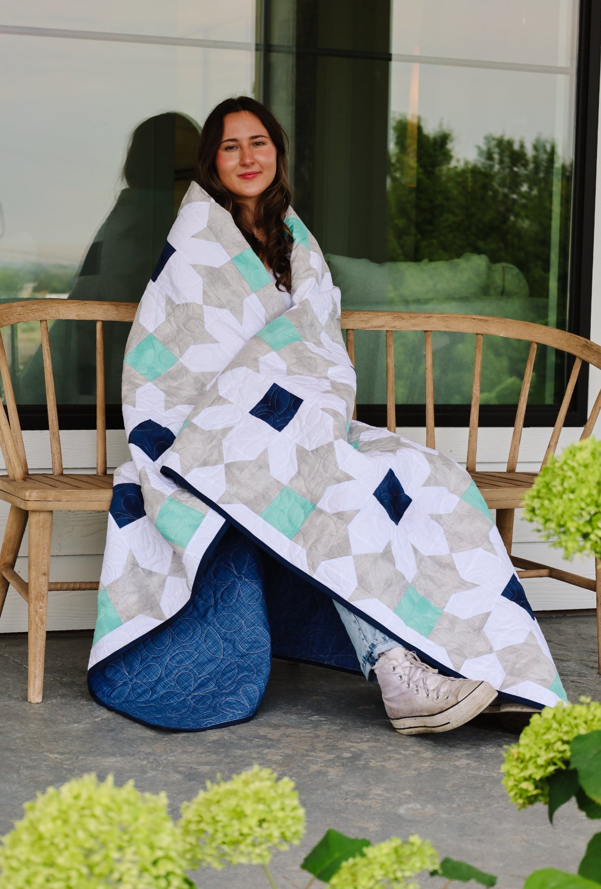 Simplicity Pre-Cut Ready-To-Sew Quilt Kit Featuring Riley Blake Shabby
