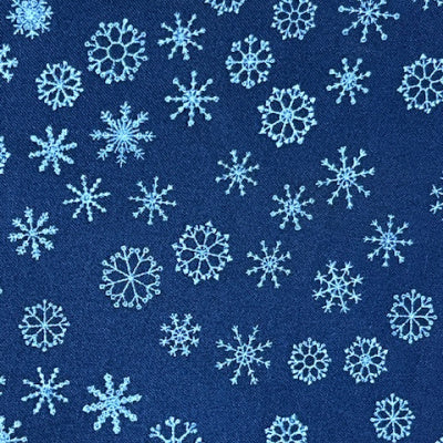Navy Snowflake Backing for Snowman Brick kit, 4 yards