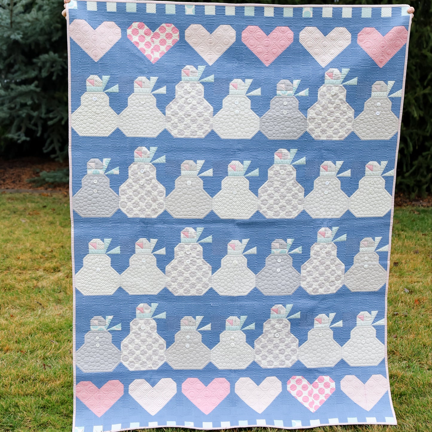 Tilda Happy Winter Snowman Precut Sew-Ready Quilt Kit