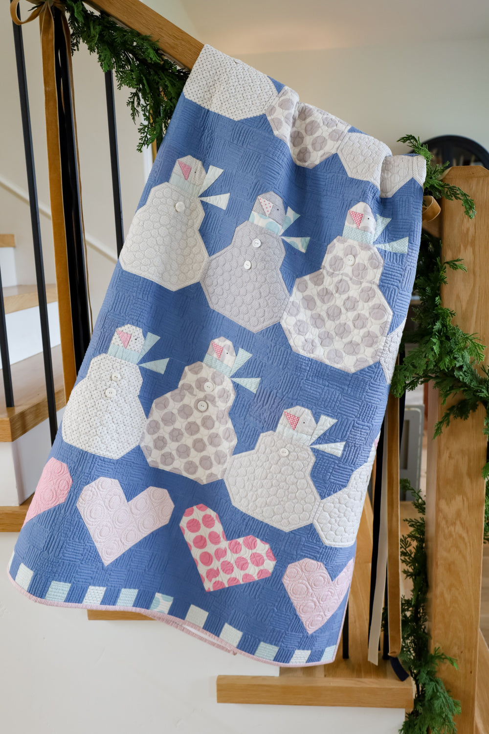 Tilda Happy Winter Snowman Precut Sew-Ready Quilt Kit