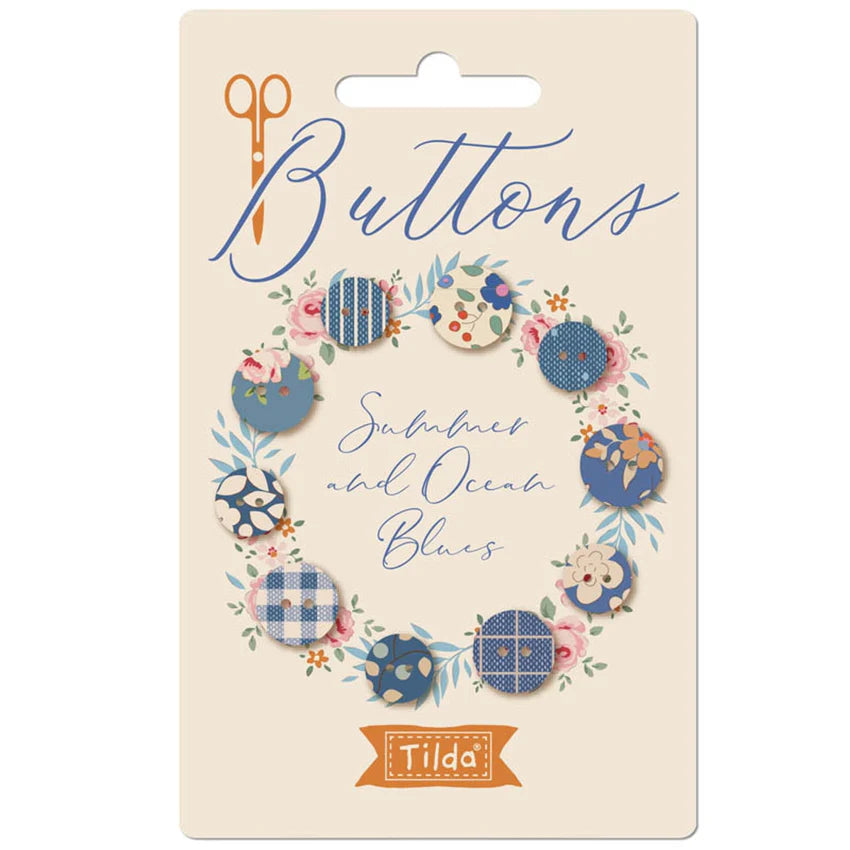 TIlda Creating Memories Buttons: Summer and Ocean Blues