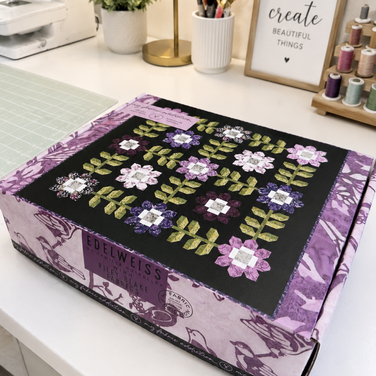 Edelweiss Quilt Kit By Camille Rosekelley Featuring Backyard Bird  Batiks by Riley Blake Designs