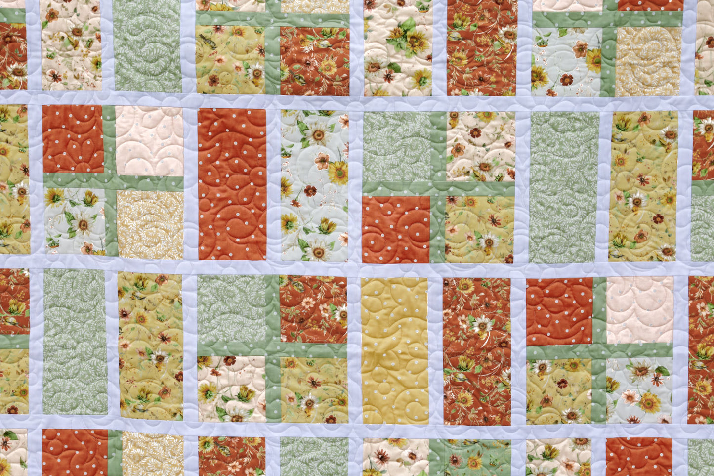 Apple Cider: Sunflower Precut Sew-Ready Quilt Kit Featuring Sunflower Whispers by Riley Blake