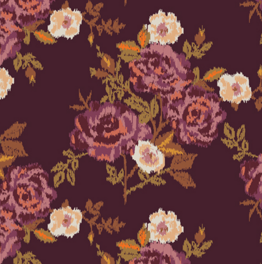 Art Gallery Desert Rose Garnet backing for Herringbone Ombre quilt, 4 yards