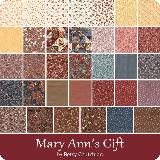 Mary Ann's Gift   pre cut Layer Cake 10 " fabric squares quilt Moda Fabric 31630LC