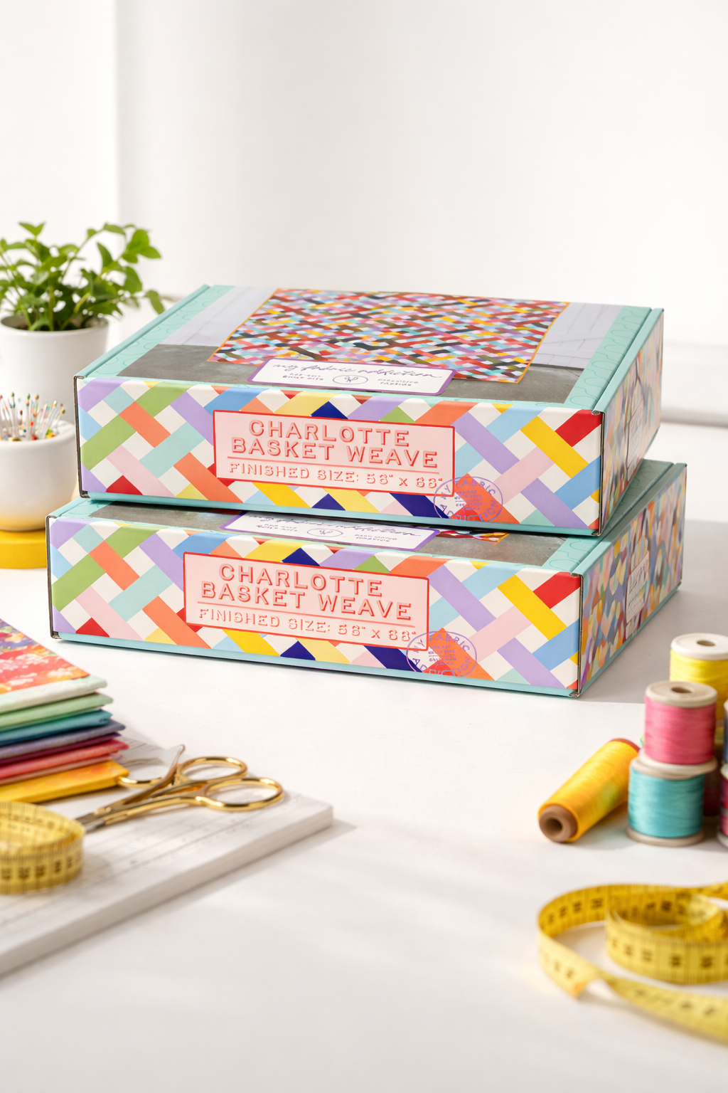 Charlotte Basket Weave Pre Cut Quilt Kit (Backing Available!)