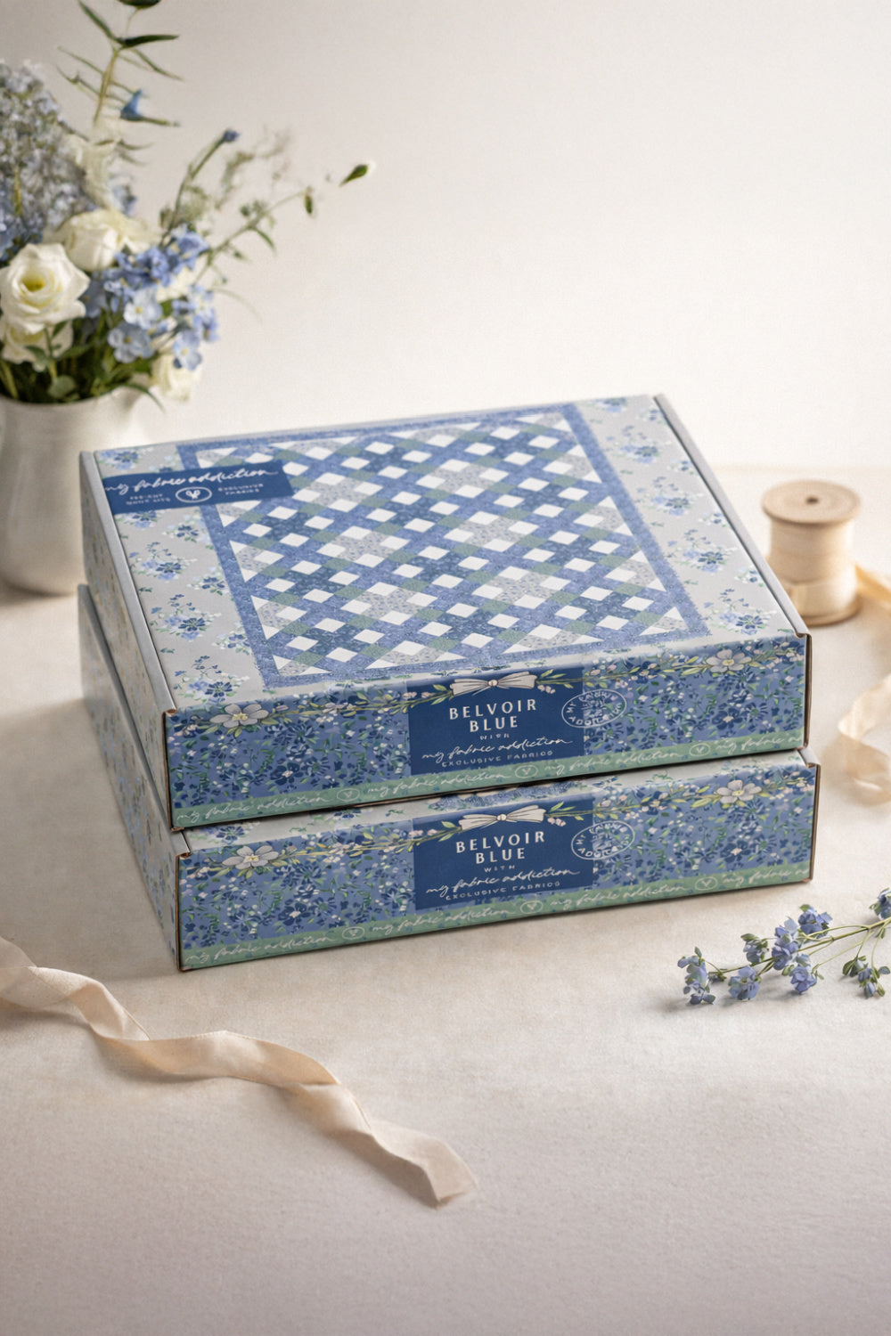 Belvoir Blue Precut Quilt Kit