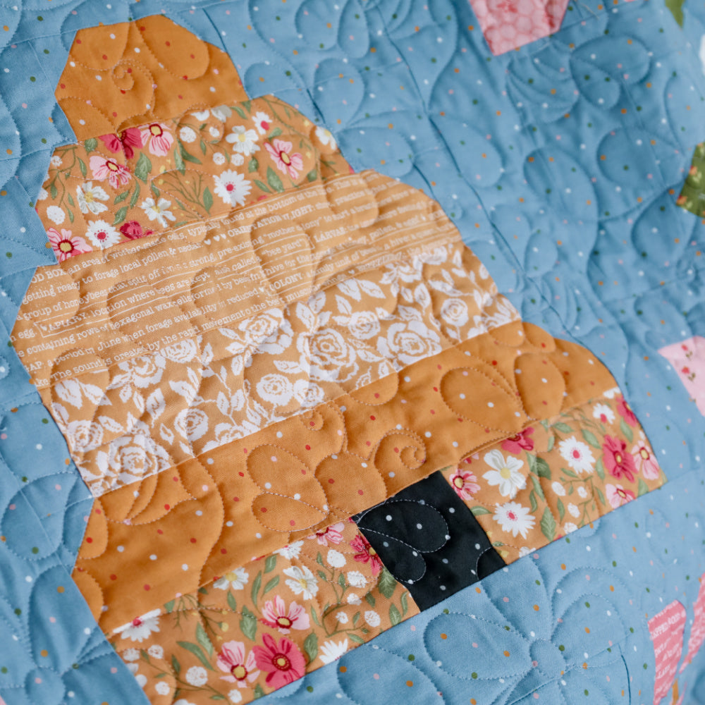 Bloom & Buzz Precut Sew-Ready Quilt Kit featuring Moda Wild Honey
