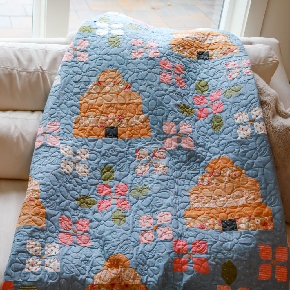 Bloom & Buzz Precut Sew-Ready Quilt Kit featuring Moda Wild Honey