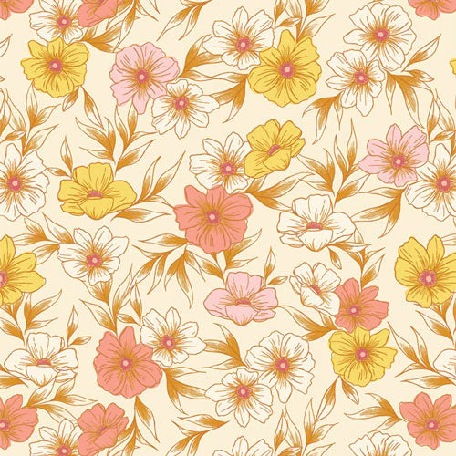 END OF BOLT 515 Bloomcore Art GalleryFabrics Fabric background 100% cotton quilting fabric